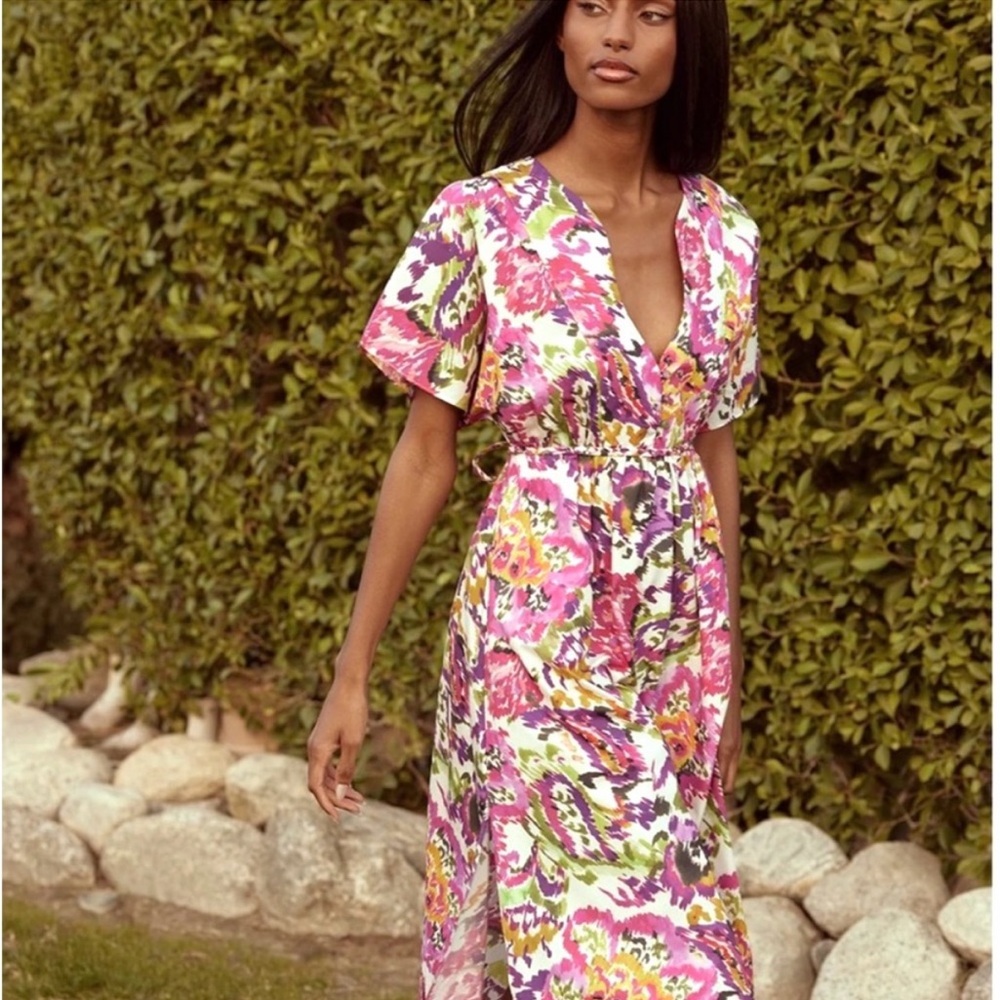 MISA Los Angeles Setareh Dress in Flora Splash Floral Boho